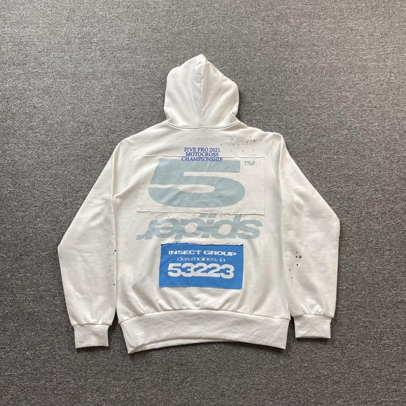 Sp5der Worldwide Motocross Hoodie White - Picture 2 of 7